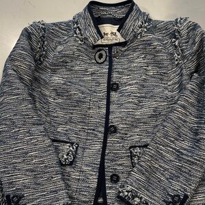 Coach Navy and White Kids Blazer